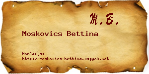 Moskovics Bettina névjegykártya