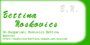 bettina moskovics business card